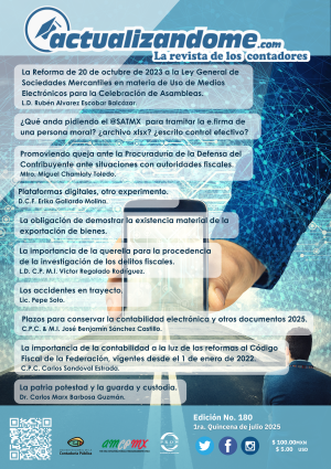 Revista digital ACTUALIZANDOME.COM número 180 2da Quincena julio 2025