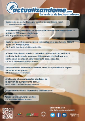 Revista digital ACTUALIZANDOME.COM número 183 2da Quincena agosto 2025